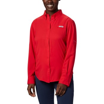 Columbia Ženske Košulje - PFG Tamiami II Long Sleeve Crvene | OHYK-13645